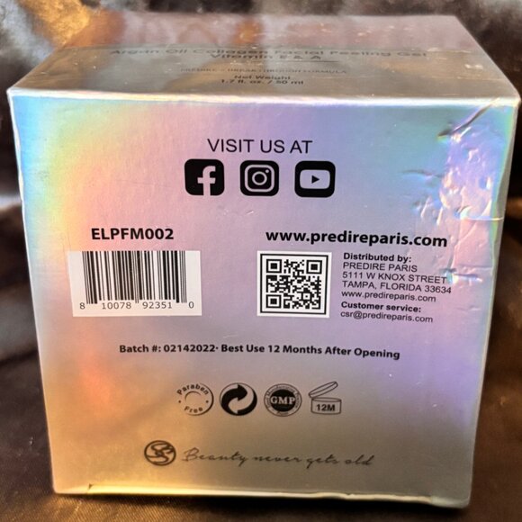 New SEALED Predire Paris Argan Oil Collagen Facial Peeling Gel  6 AVAIL - Picture 4 of 4
